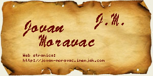 Jovan Moravac vizit kartica